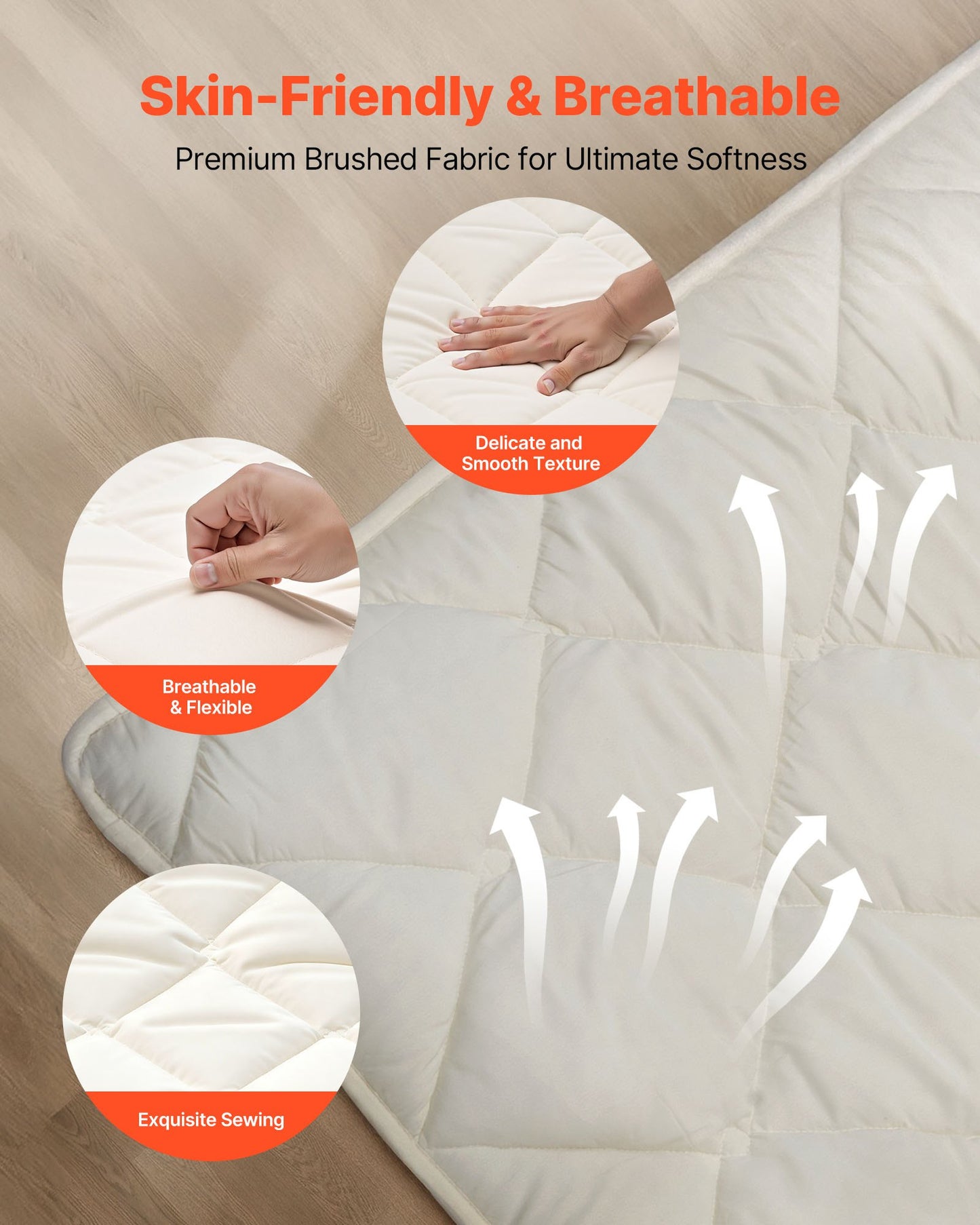 Foldable Japanese Tatami Mattress Twin Size with Storage Bag, 9-Layer Support, White