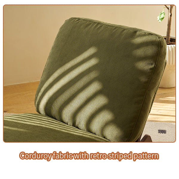Comfortable Green Glider Rocking Chair with Solid Wood Frame