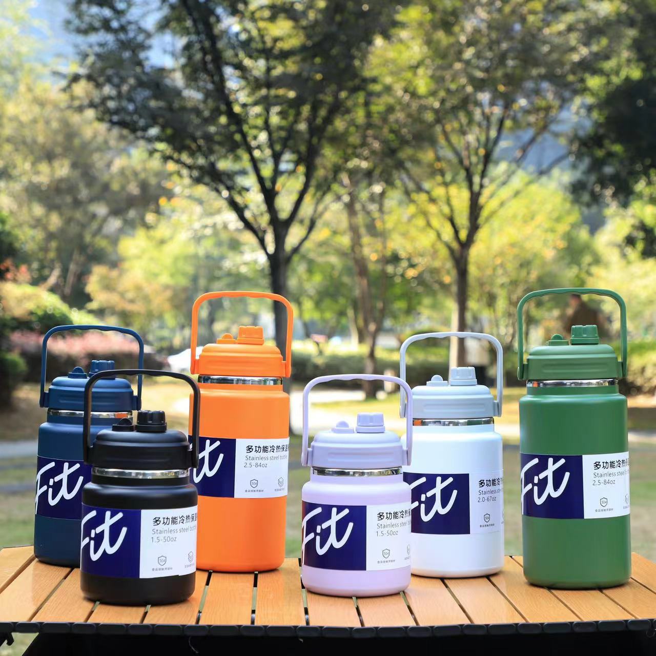 Multifunctional Insulated Stainless Steel Sports Kettle with Handle & Large Capacity