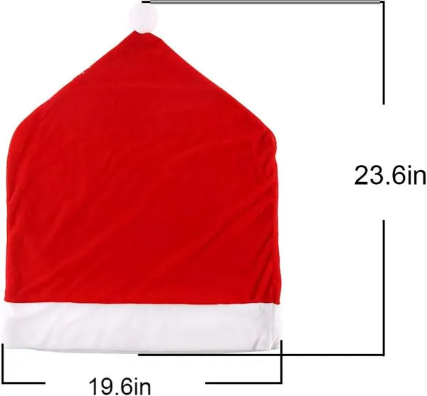 4-Pack Red Dining Chair Slipcovers for Christmas Decoration
