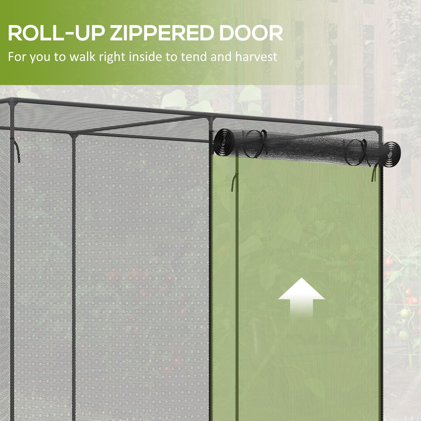 Garden Plant Cage Set - 6 Black 3ft Supports with Stakes & Storage Bag