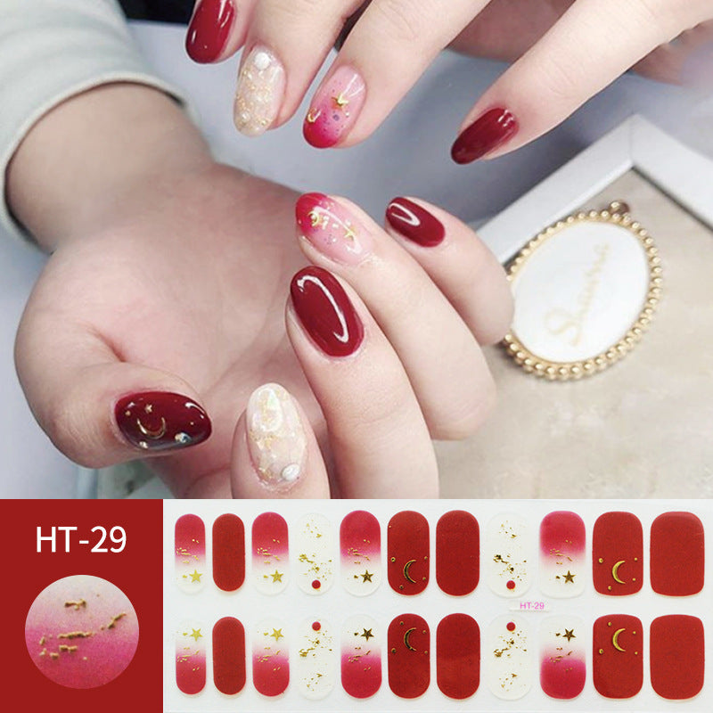 Gold Star Moon Laser Nail Stickers