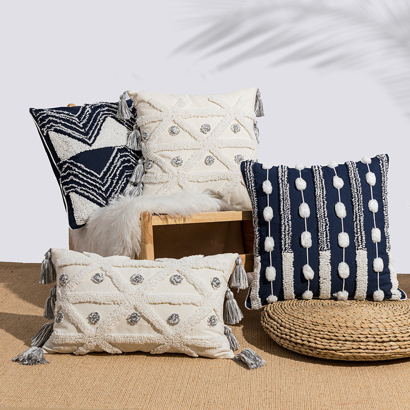 Bohemian Tufted Pillowcase Set - Nordic Style Geometric Decorative Pillows