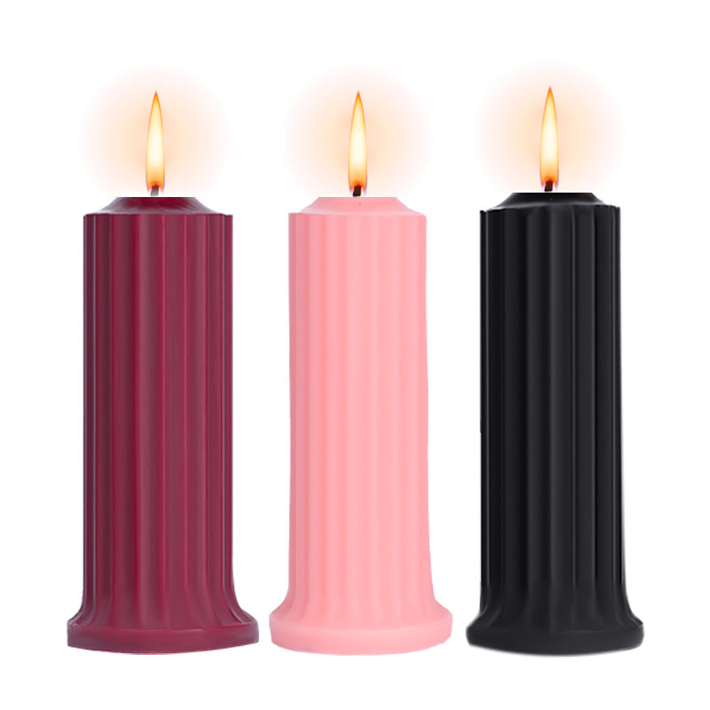 Soy Wax Cylindrical Candle for Home & Wellness - Black, Pink, Red Variants