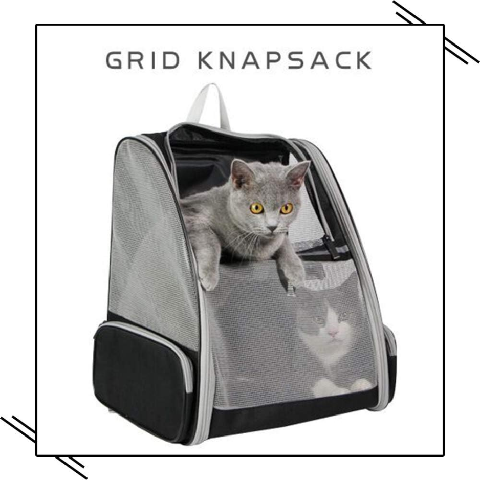 Pet Backpack Carrier for Cats and Small Dogs - Breathable Travel Bag, 15-Pound Capacity