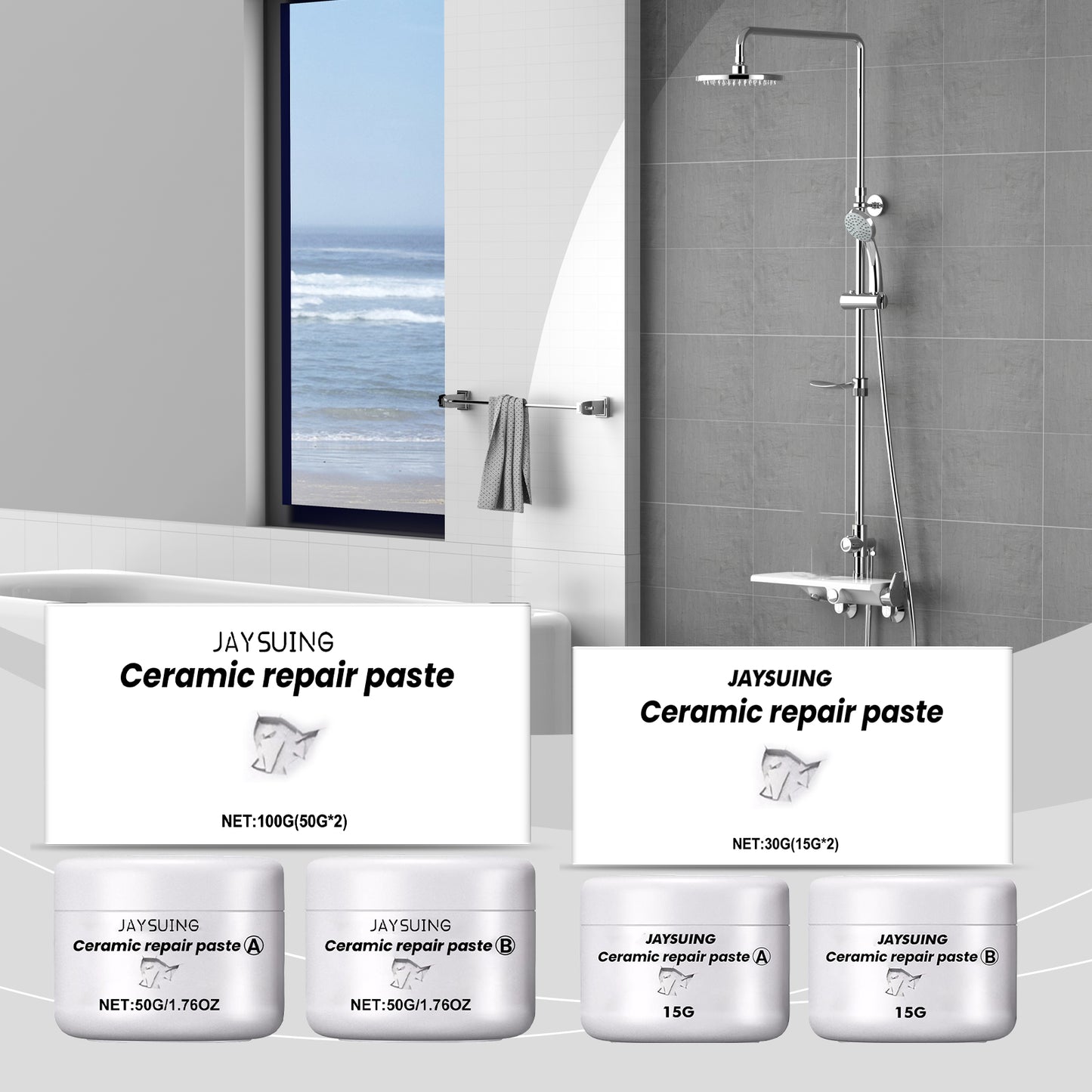Tile Repair Agent 50g - Crack & Hole Repair for Ceramic Tiles