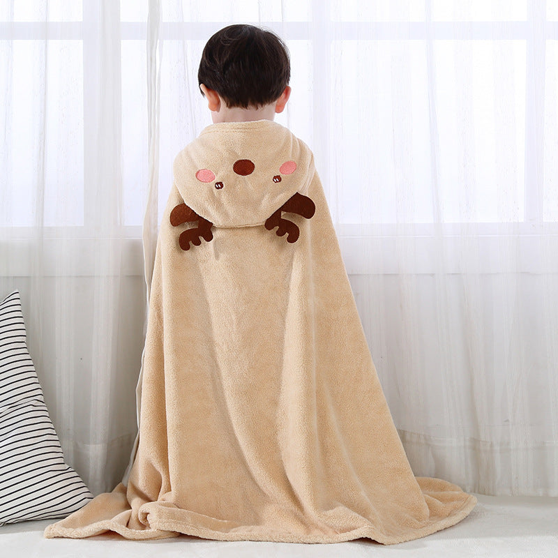 Baby Hooded Bath Towel - Soft Organic Cotton Infant Bath Wraps for Kids