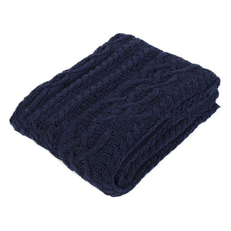 Heavy Weight Knitted Blanket - Thick Chenille Bed Cover for Home & Bedroom