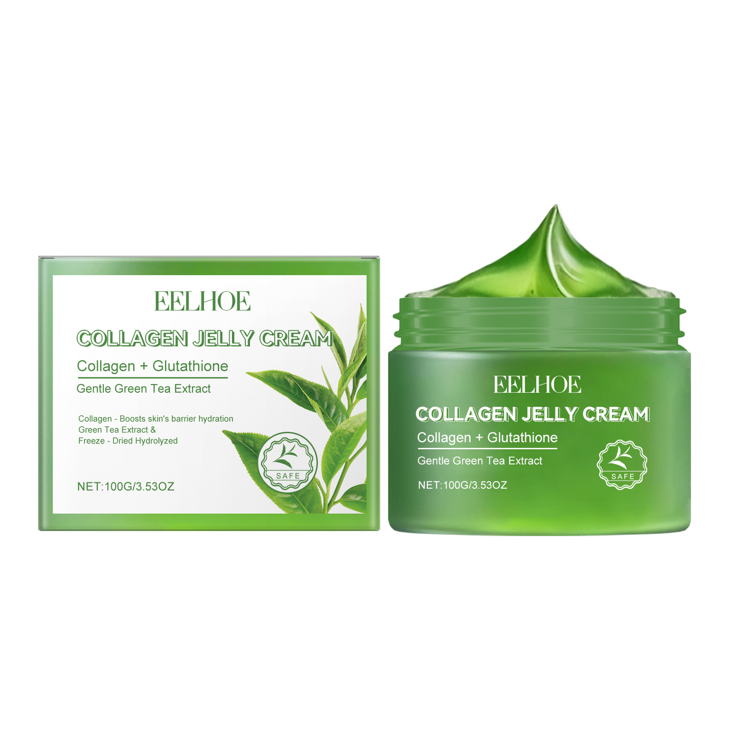 Green Tea Collagen Jelly Cream - Deep Hydrating Face Moisturizer
