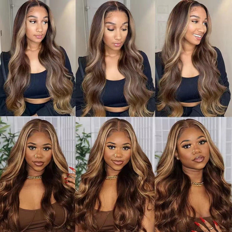 Women's Synthetic Long Wavy Hair Wig with Gradient Style - Multiple Colors & Lengths