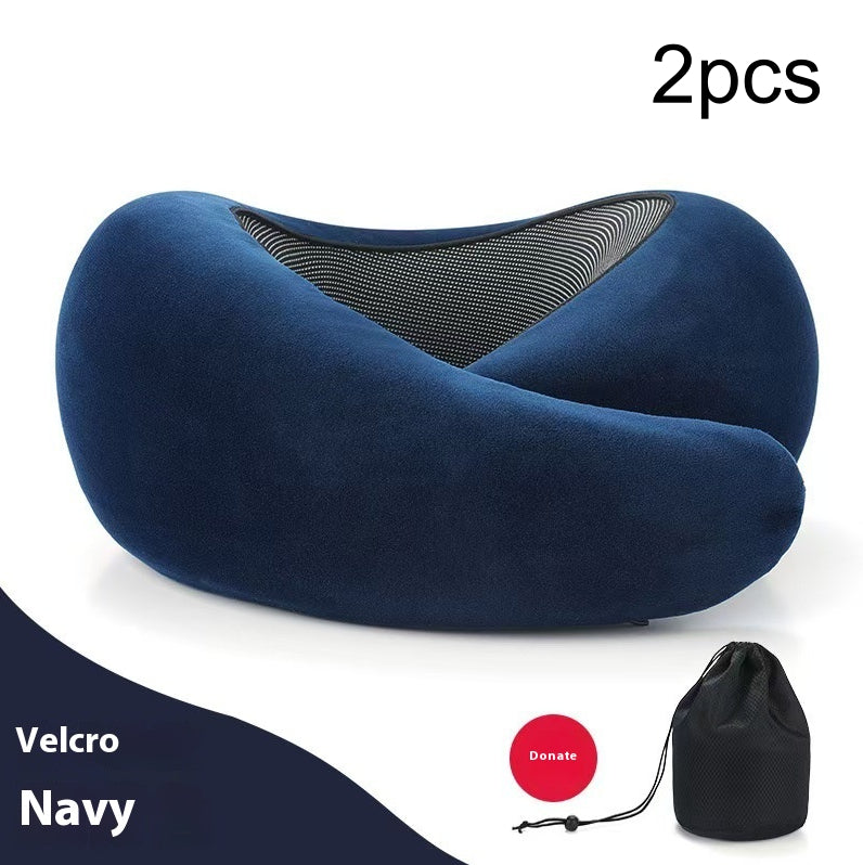U-Shaped Memory Foam Travel Pillow - Adjustable Neck Support