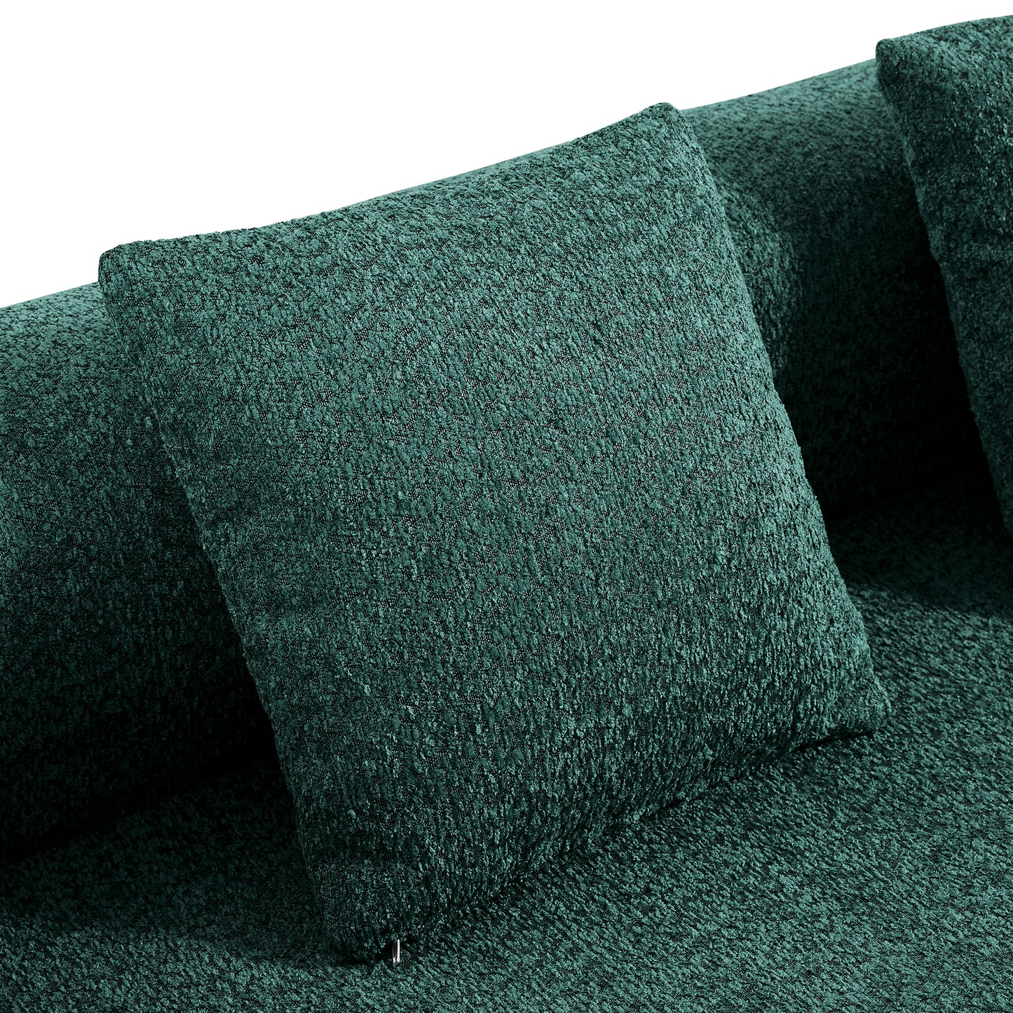 110" Curved L-Shaped Modular Sectional Sofa - Blue & Green