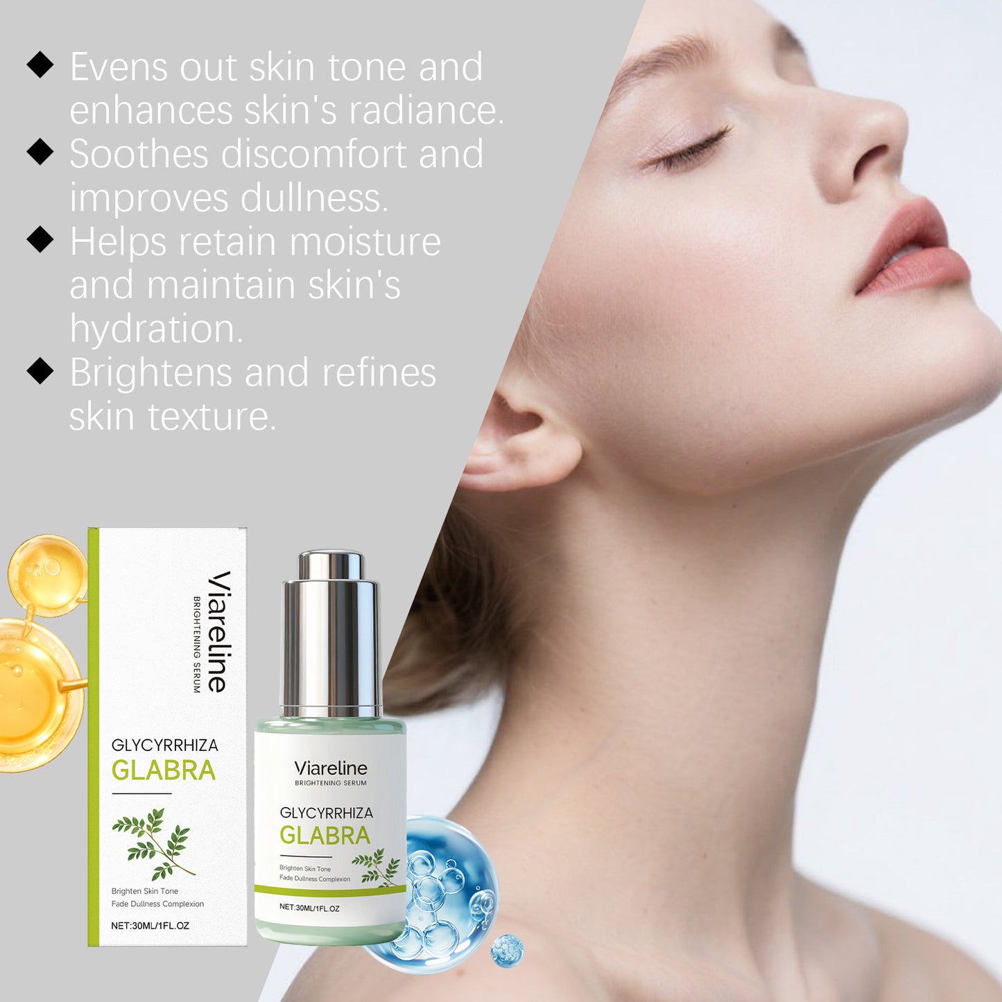 Licorice Whitening Serum - 30ML Brightening Face Skin Care