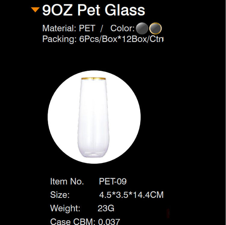 Shatter-Resistant Plastic Wine Glass - 9oz Durable Drinkware for Bar and Home