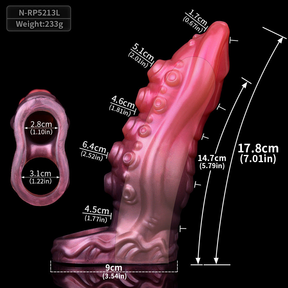 Octopus Tentacle Silicone Toy - Soft Red Pupil Adult Wellness Accessory