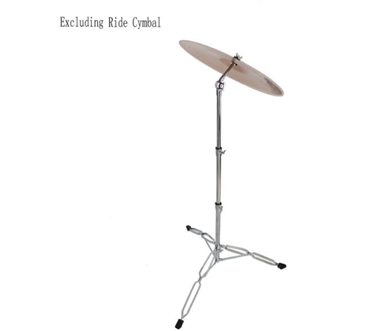 Cymbal Boom Stand for Drummers - Adjustable Height, Silver