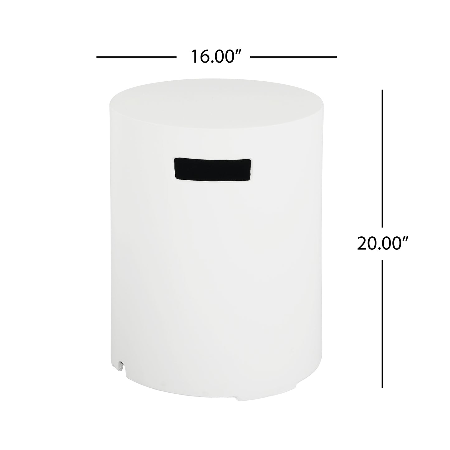 16x20 Inch MGO Tank Holder Side Table, White