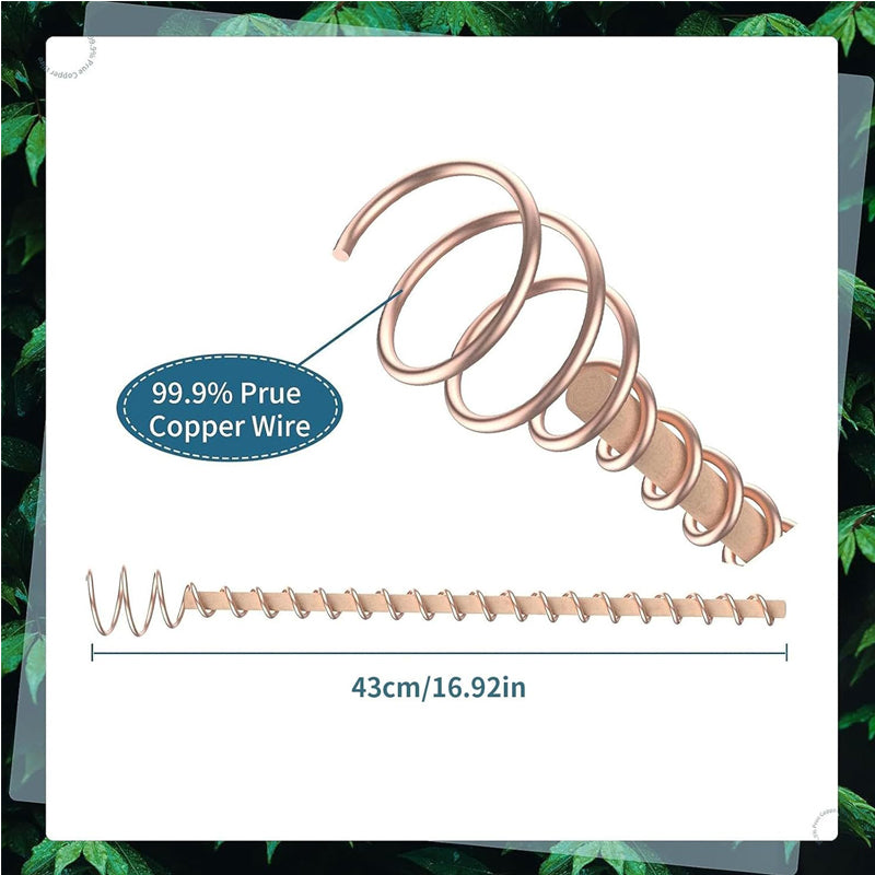 8 Pack 17-Inch Copper Electroculture Plant Stakes for Gardening