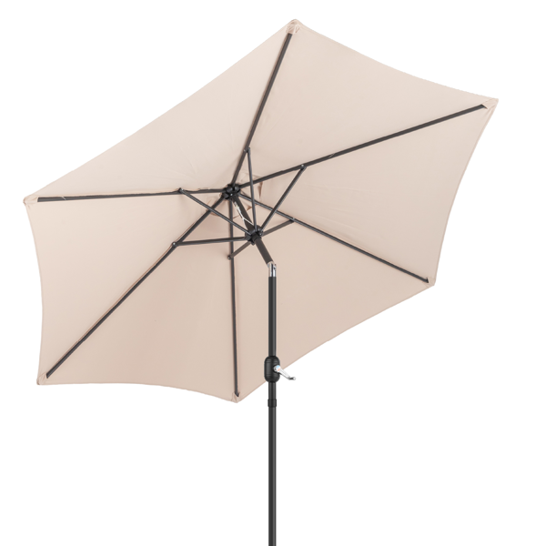 9ft Patio Umbrella with Crank & Tilt - Beige Market Umbrella