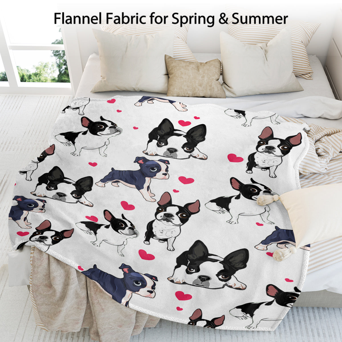Soft Flannel Dog Blanket - Cozy Lightweight Throw for Dogs