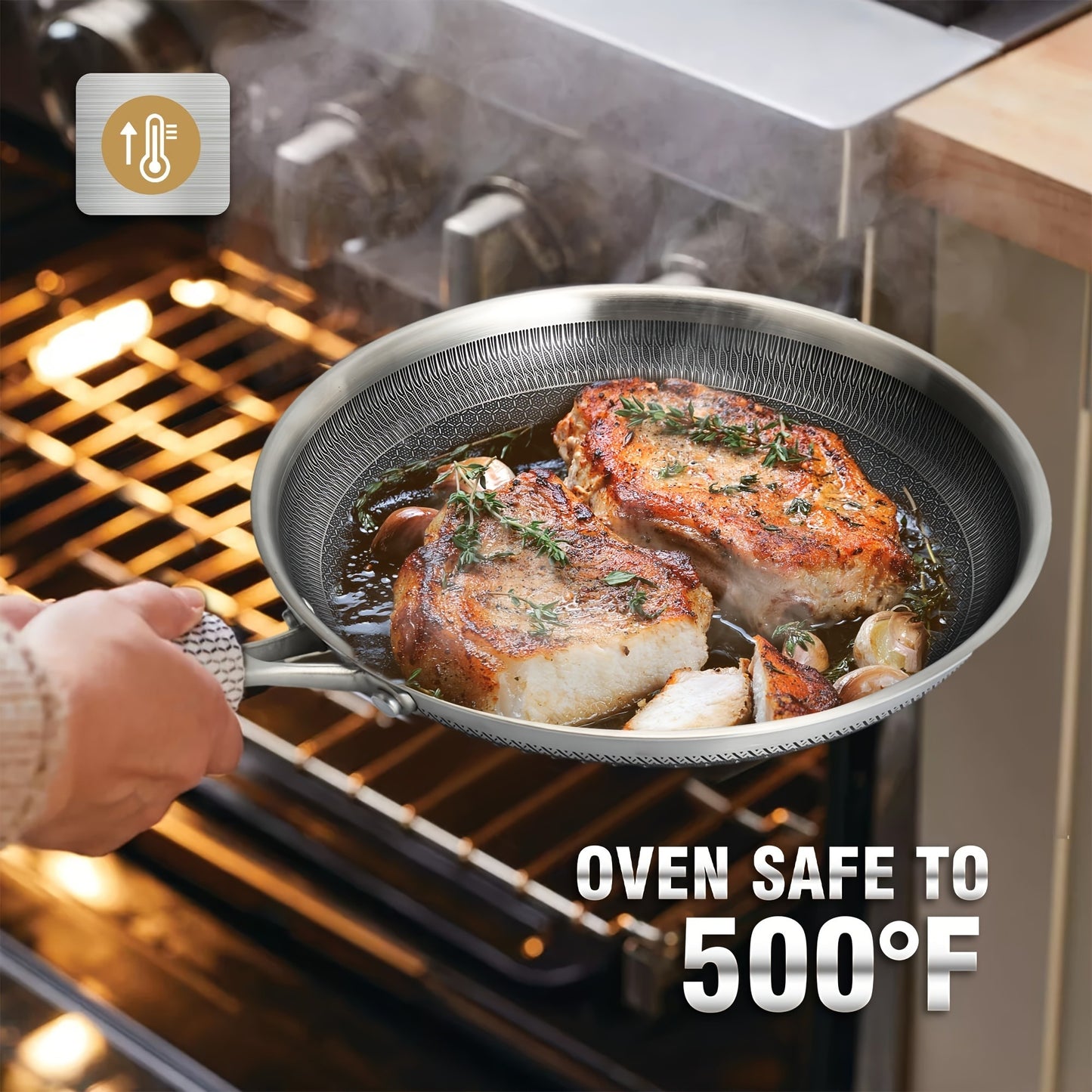 26cm Stainless Steel Non-Stick Frying Pan - Easy to Clean