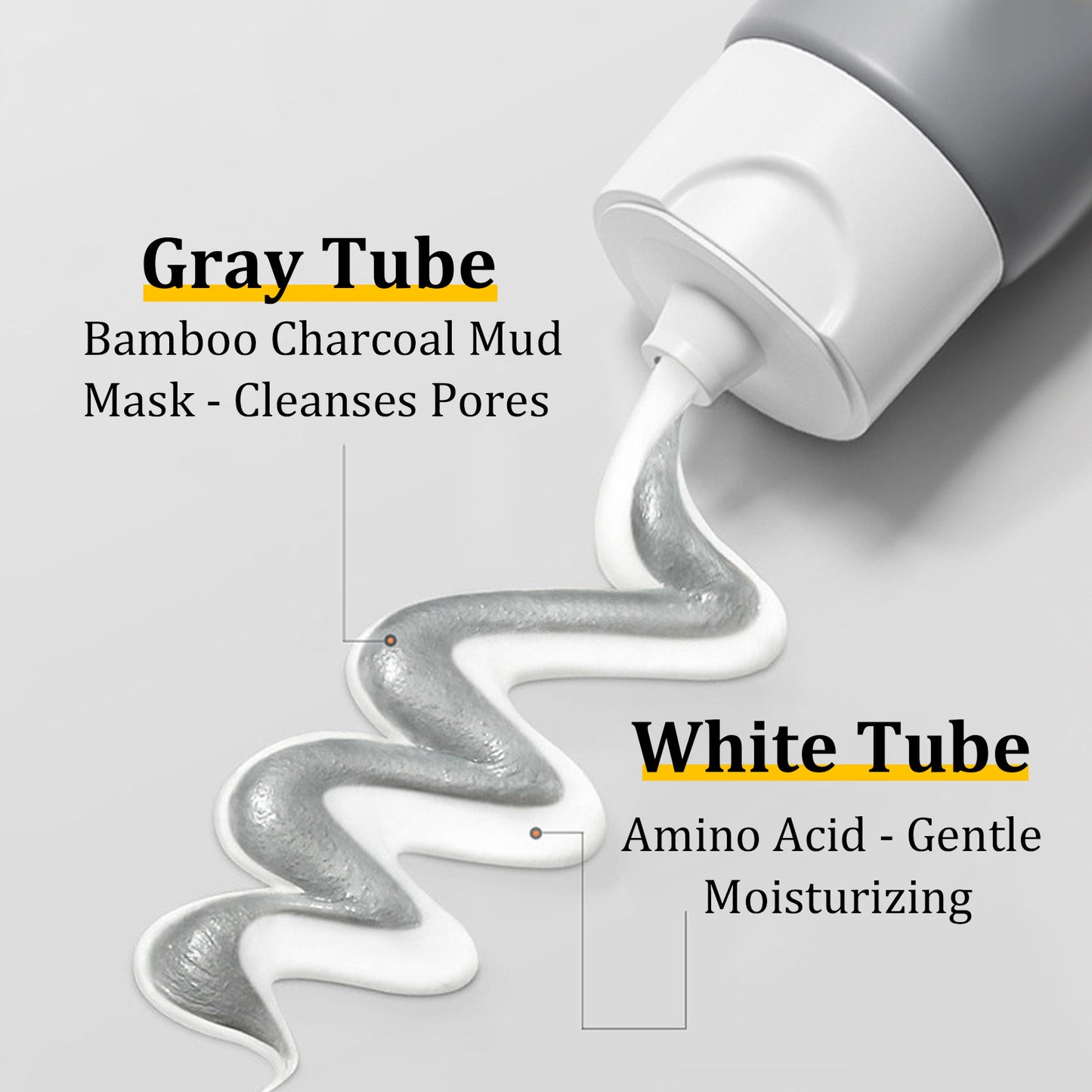 Double-Tube Amino Acid Facial Cleanser - Dual Action Pore & Gentle Cleansing