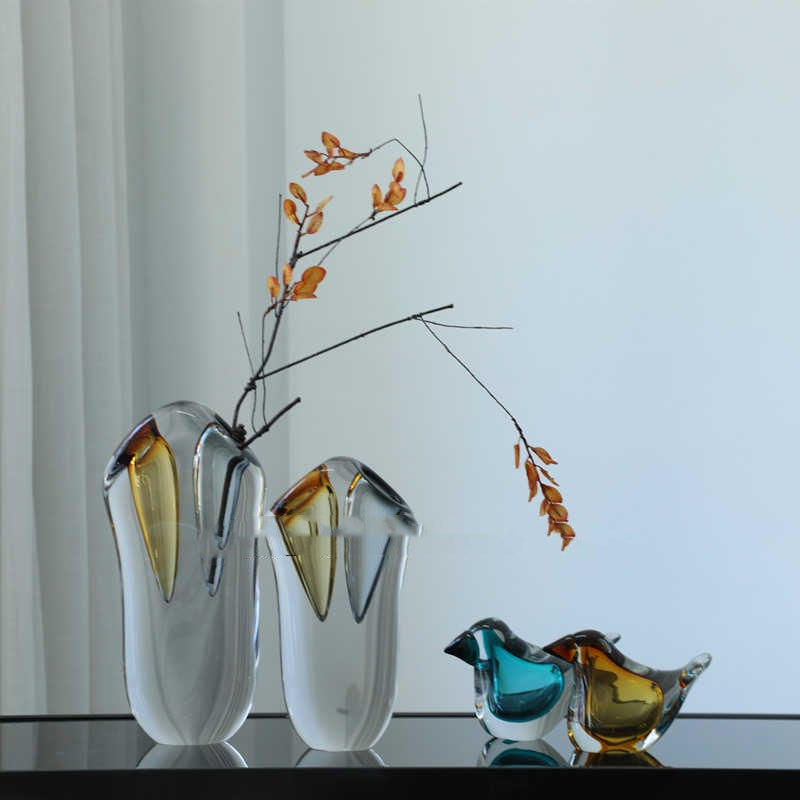 Modern Nordic Glass Flower Vase - Thickened Tabletop Home Decor