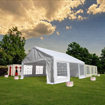 Heavy Duty 20x20 Feet Party Tent with Carry Bags - White