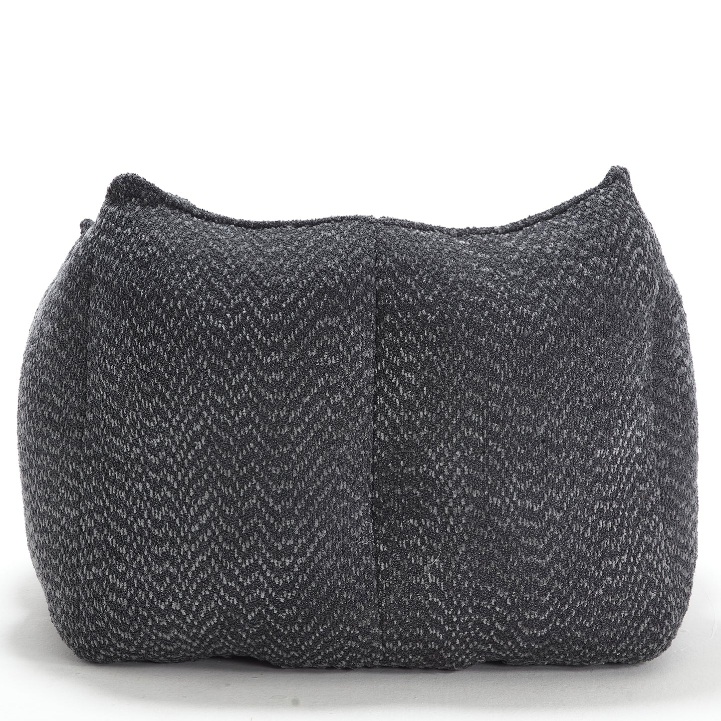 Comfortable Chenille Bean Bag Chair - Black Lazy Sofa