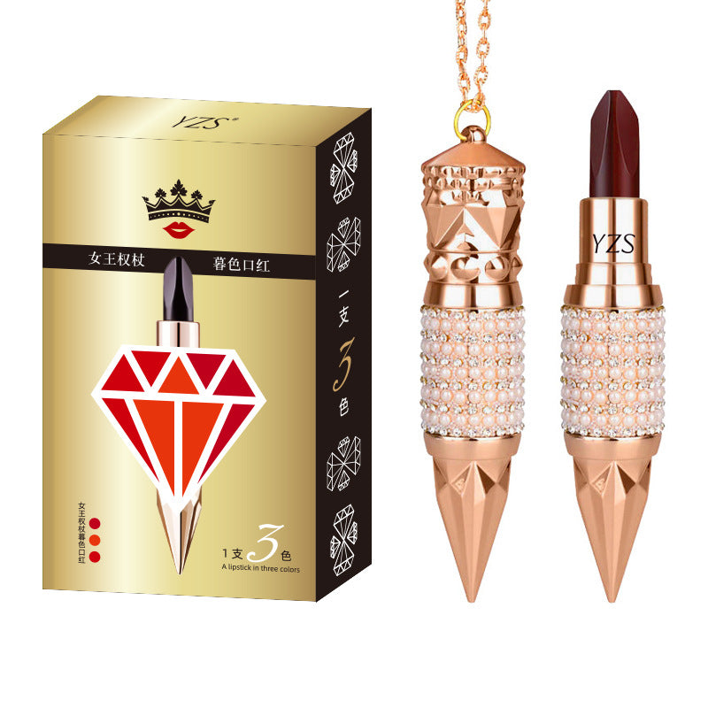 Tri-Color Matte Lipstick - Moisturizing Long-Lasting Lip Makeup
