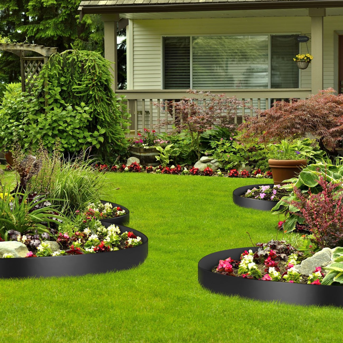 Garden Edging 10 Inch Depth 300 Ft Recycled HDPE Flexible Border for Landscaping