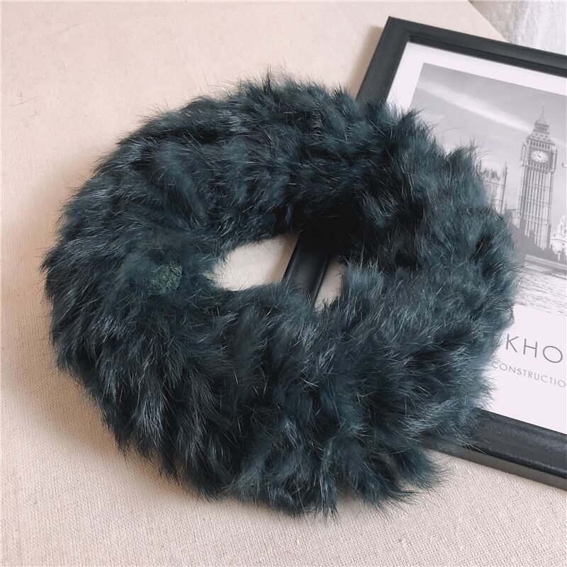 Rabbit Fur Visor Headband - Warm Winter Fashion