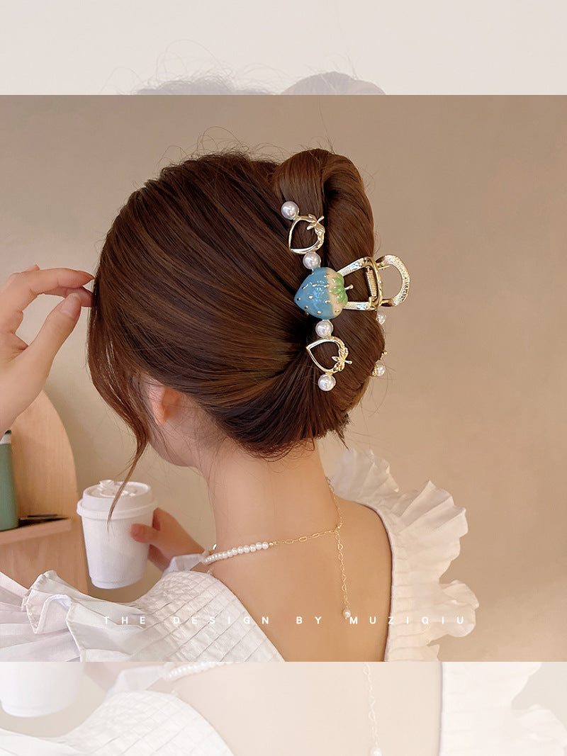 Strawberry Hair Clip Metal Alloy - Multiple Colors