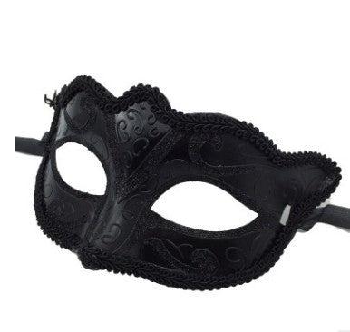Venetian Masquerade Ball Mask for Party and Costume - Lace-Up Half Face Design