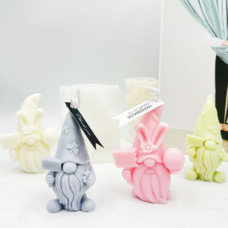 Easter Egg Candle Silicone Mold for Crafts and Decor - Dwarf & Clover Variants