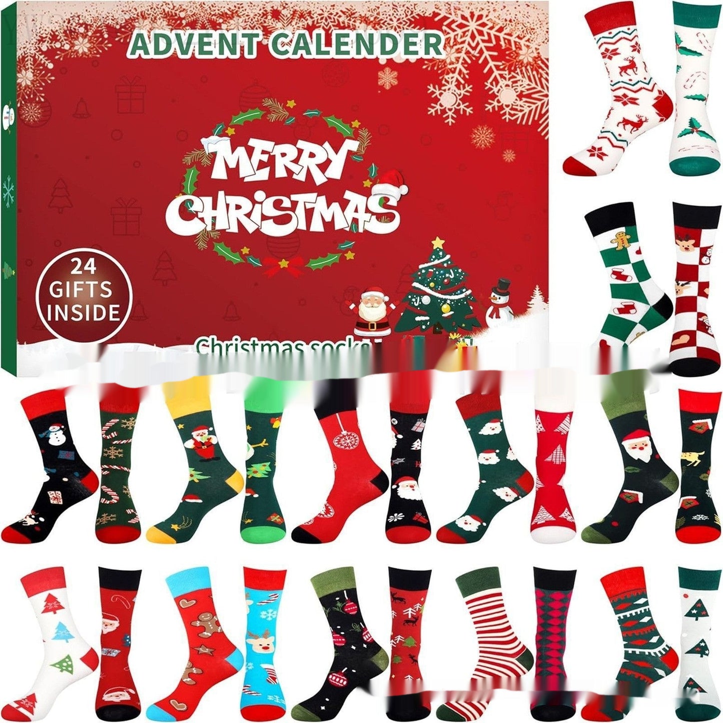 Mini Christmas Socks Blind Box Decorations - Festive Holiday Party Supplies