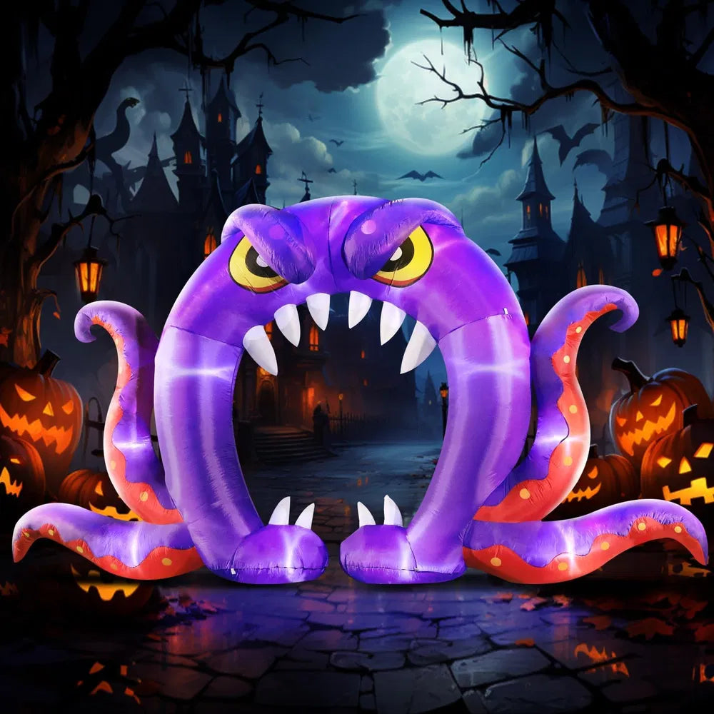 12FT Halloween Inflatable Ghost Decoration with LED Light
