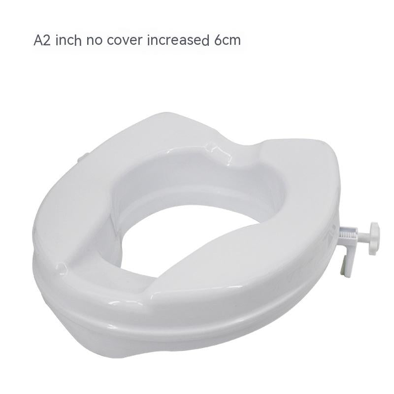 Toilet Booster Seat for Elderly and Pregnant Women with Armrests - Adjustable Bathroom Step Stool