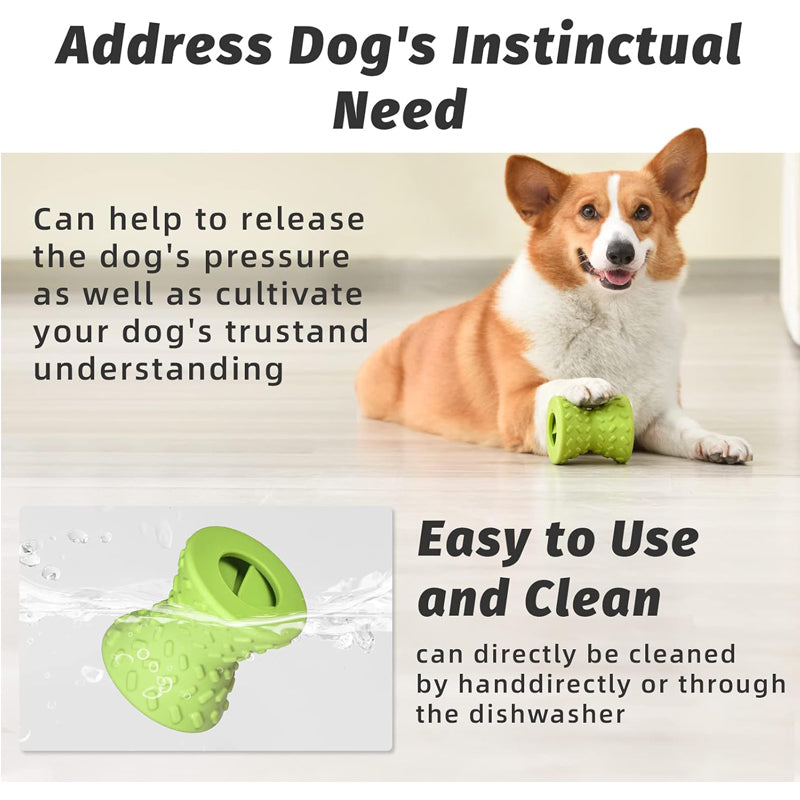 Natural Rubber Dog Chew Toys for Aggressive Chewers - Medium & Large Dogs, Teeth Cleaning, Durable & Safe