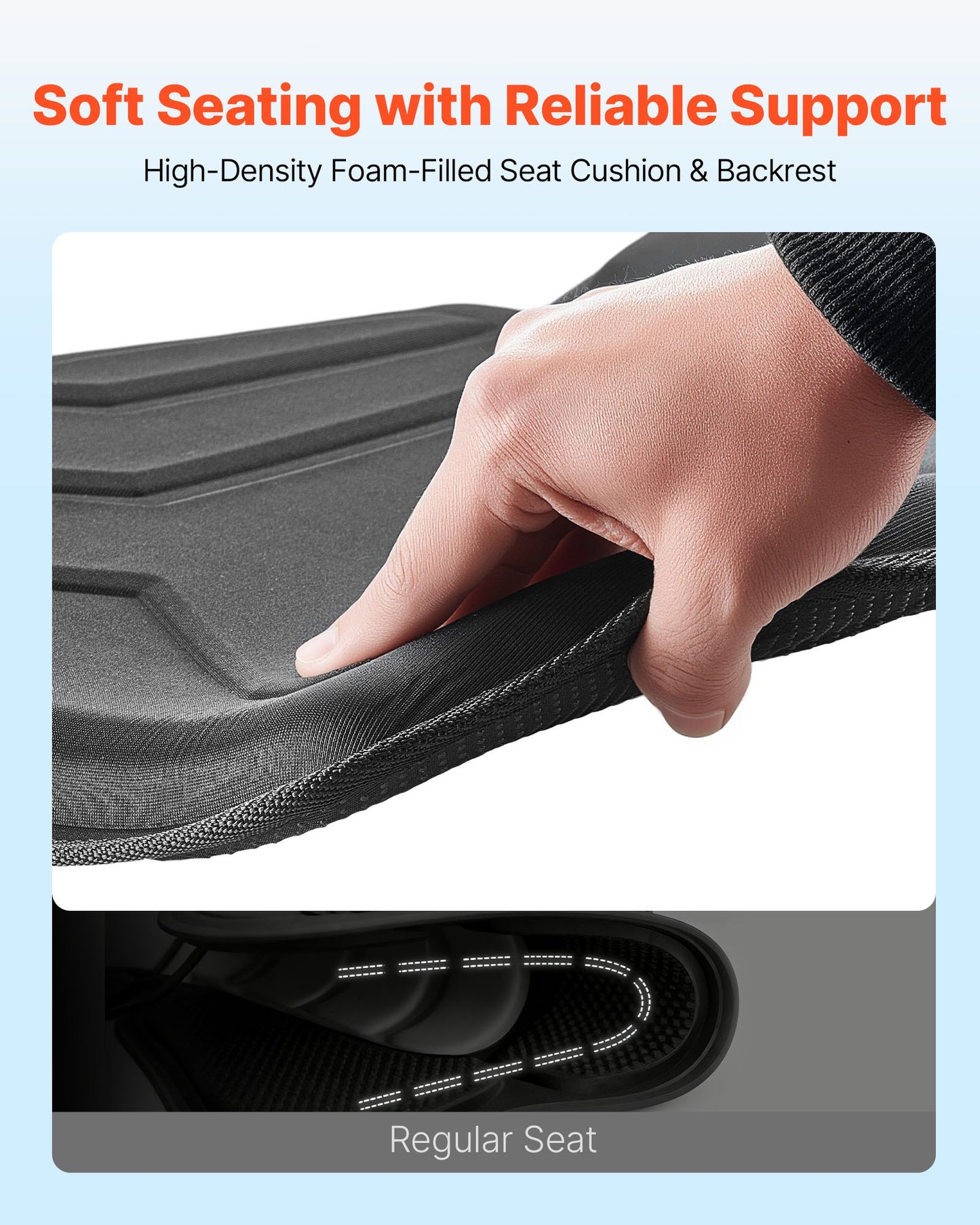 Universal Kayak Seat with Back Support, Padded Cushion, Straps & Storage Bag