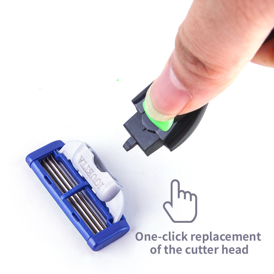 Men's 4-Layer Manual Shaver Replacement Blade Holder - Universal Compatibility