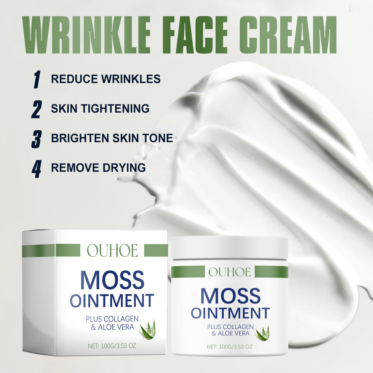 Collagen Anti-Wrinkle Moisturizing Face Cream - Hydrating Skin Care 100g