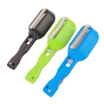 Fish Scale Peeler & Scale Remover Multi-Purpose Kitchen Tool - Black, Blue, Green