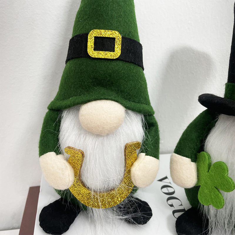 St. Patrick's Day Green Hat Doll Decoration - Festive Home Ornament