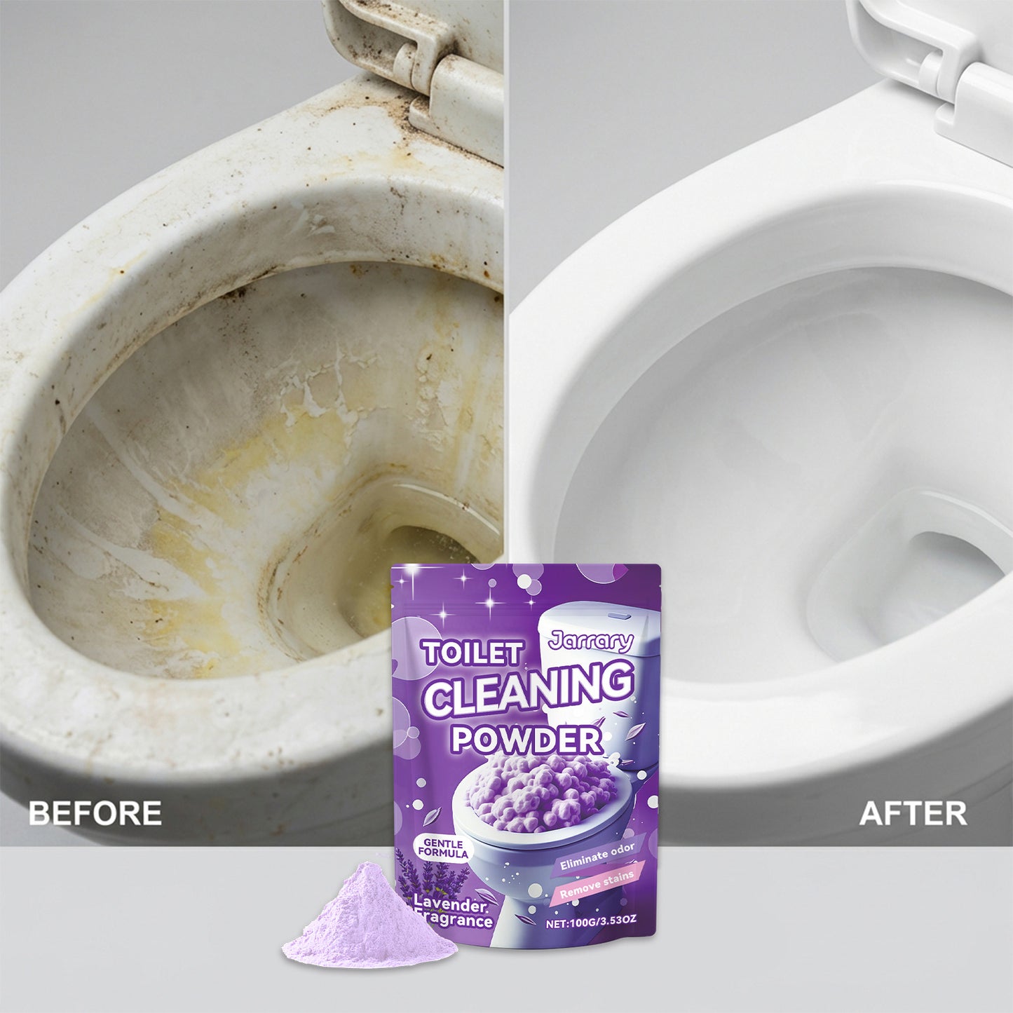 Toilet Cleaning Powder 100g - Effective Bathroom Disinfectant & Freshener