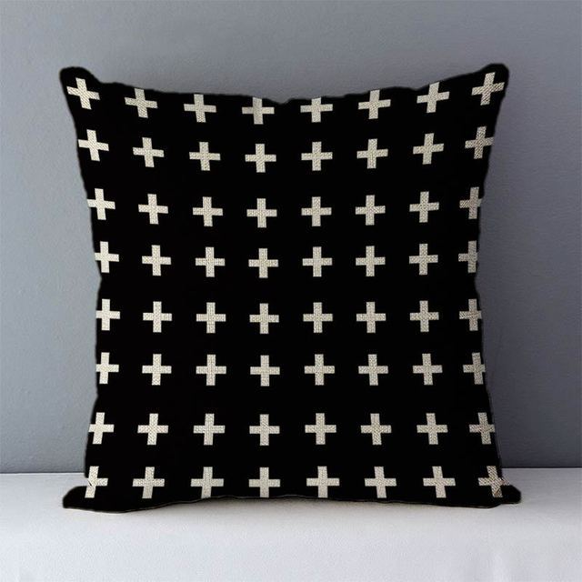 Geometric Abstract Pillow Cover - Modern Linen Cushion Case for Living Room & Bedroom