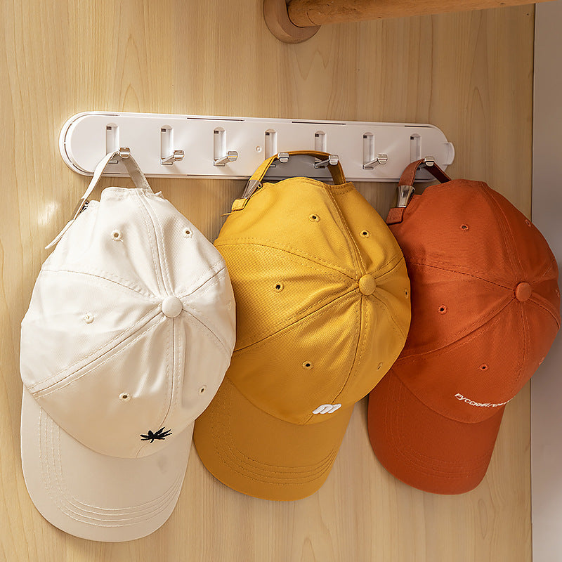 Wall Mounted Coat Rack with 7 Hooks - Modern Entryway Hat and Coat Organizer
