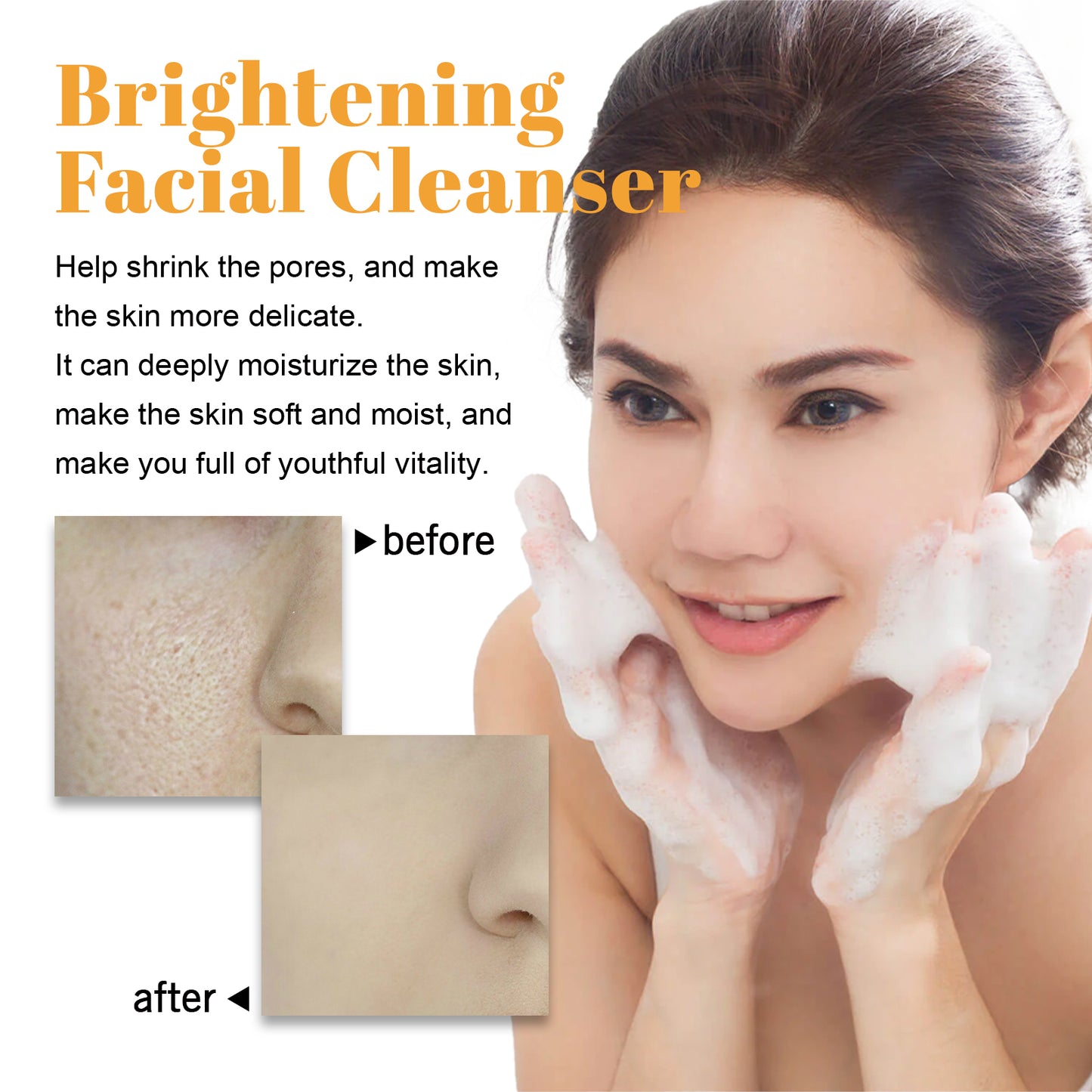 Turmeric Brightening Facial Cleanser with Silicone Brush Head - 100ml