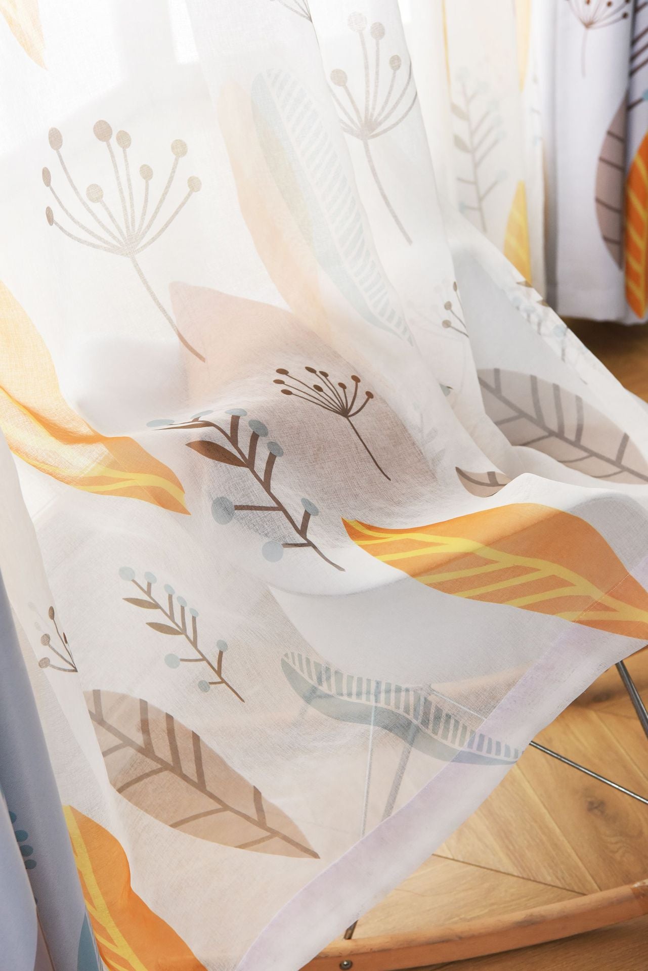 Nordic Style Leaf-Shading Curtain for Bedroom & Living Room - Modern Home Textile