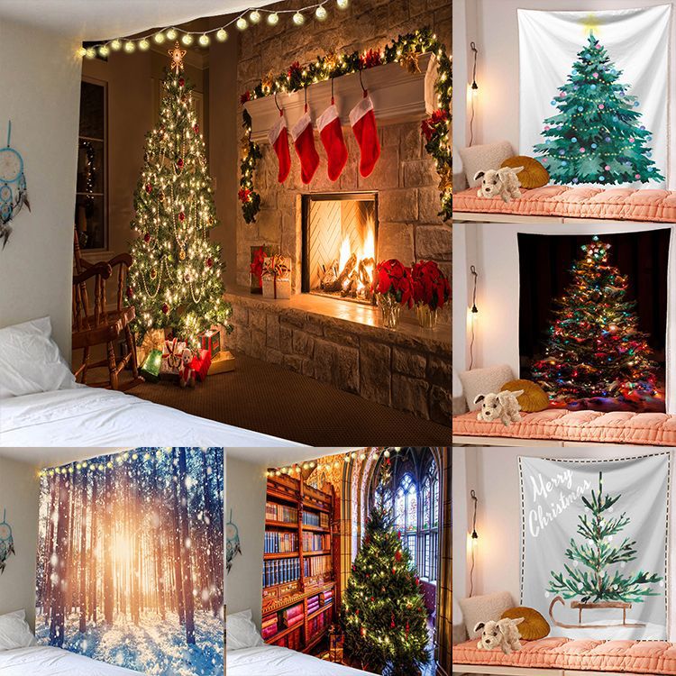 Christmas Tapestry Tablecloth with Cartoon Anime Pattern - Multiple Sizes & Styles